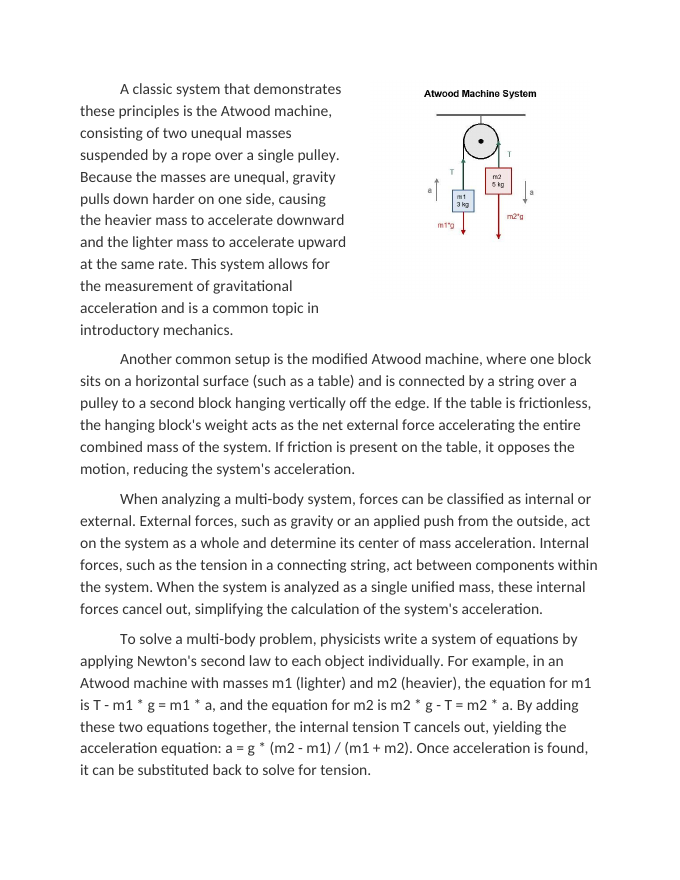 Analyzing Applied Forces in Physical Systems Reading Worksheet sample page