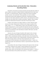 Analyzing Velocity and Acceleration Data Reading Worksheet sample page