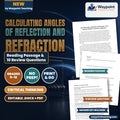 Calculating Angles of Reflection and Refraction Reading Worksheet cover