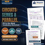 Circuits: Series & Parallel Fill-in-the-Blank Vocabulary Worksheet cover