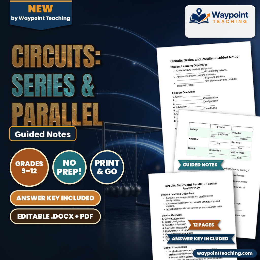 Circuits: Series & Parallel Guided Notes cover