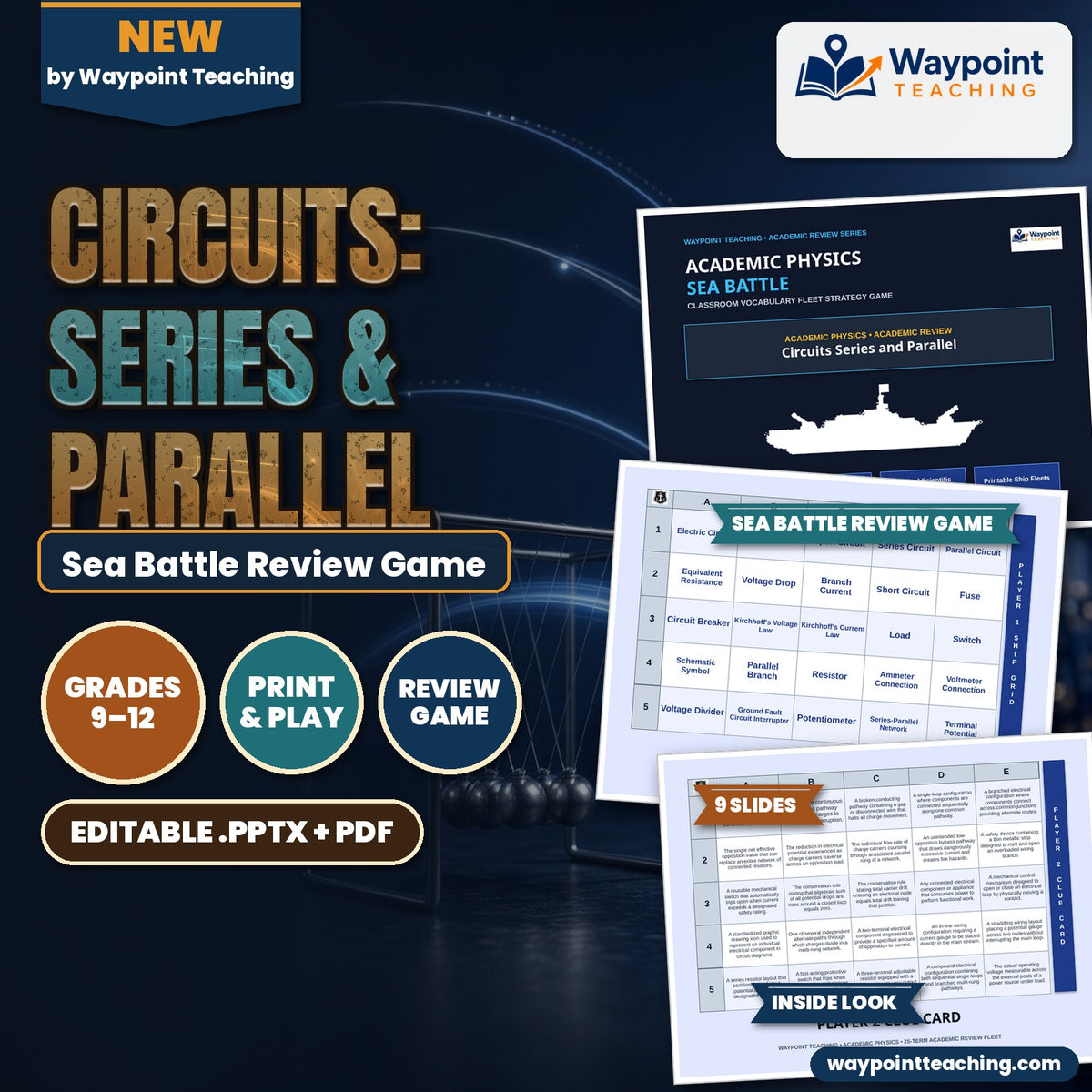 Circuits: Series & Parallel Sea Battle Review Game cover