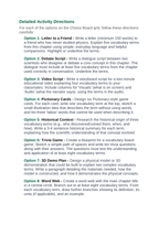 Circuits: Series & Parallel Vocabulary Choice Board sample page