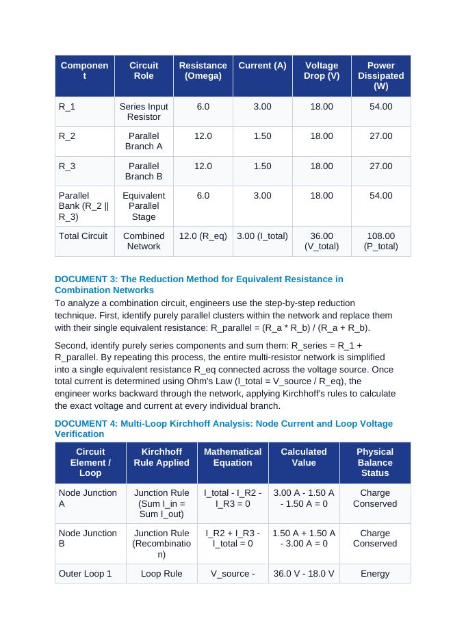Combination Series-Parallel Circuits and Kirchhoff's Rules CER Phenomena Worksheet sample page