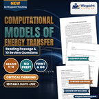 Computational Models of Energy Transfer Reading Worksheet cover