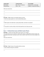 Conservation of Energy Bell Ringers & Exit Tickets sample page
