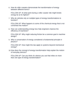 Conservation of Energy Critical Thinking Prompts sample page