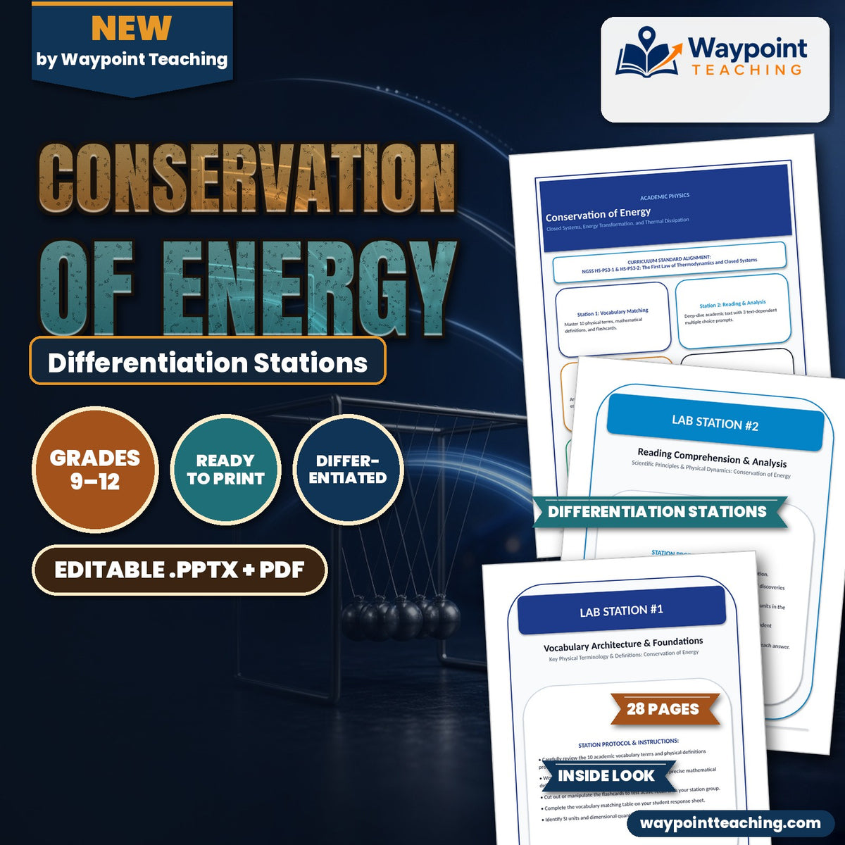 Conservation of Energy Differentiation Stations cover