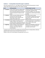 Conservation of Energy Model Response & Scoring Guide sample page