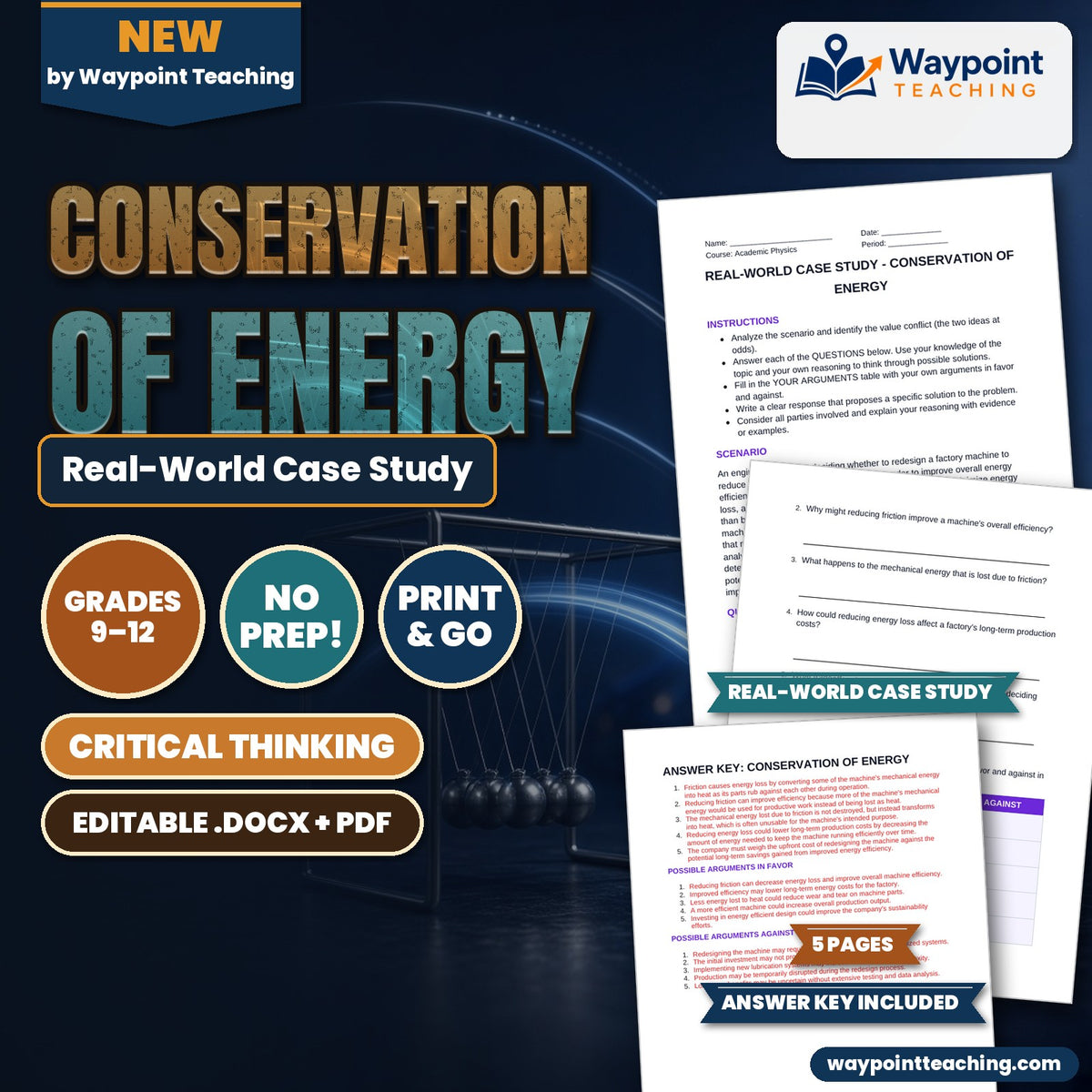 Conservation of Energy Real-World Case Study cover