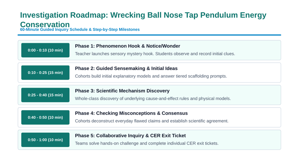 Conservation of Energy Scaffolded Phenomena-Based Lesson: Standing Unflinching as a 15-Kilogram Bowling Ball Pendulum Swings to Within Millimeters of a Physicist's Nose Presentation sample page