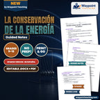 Conservation of Energy Spanish Guided Notes cover