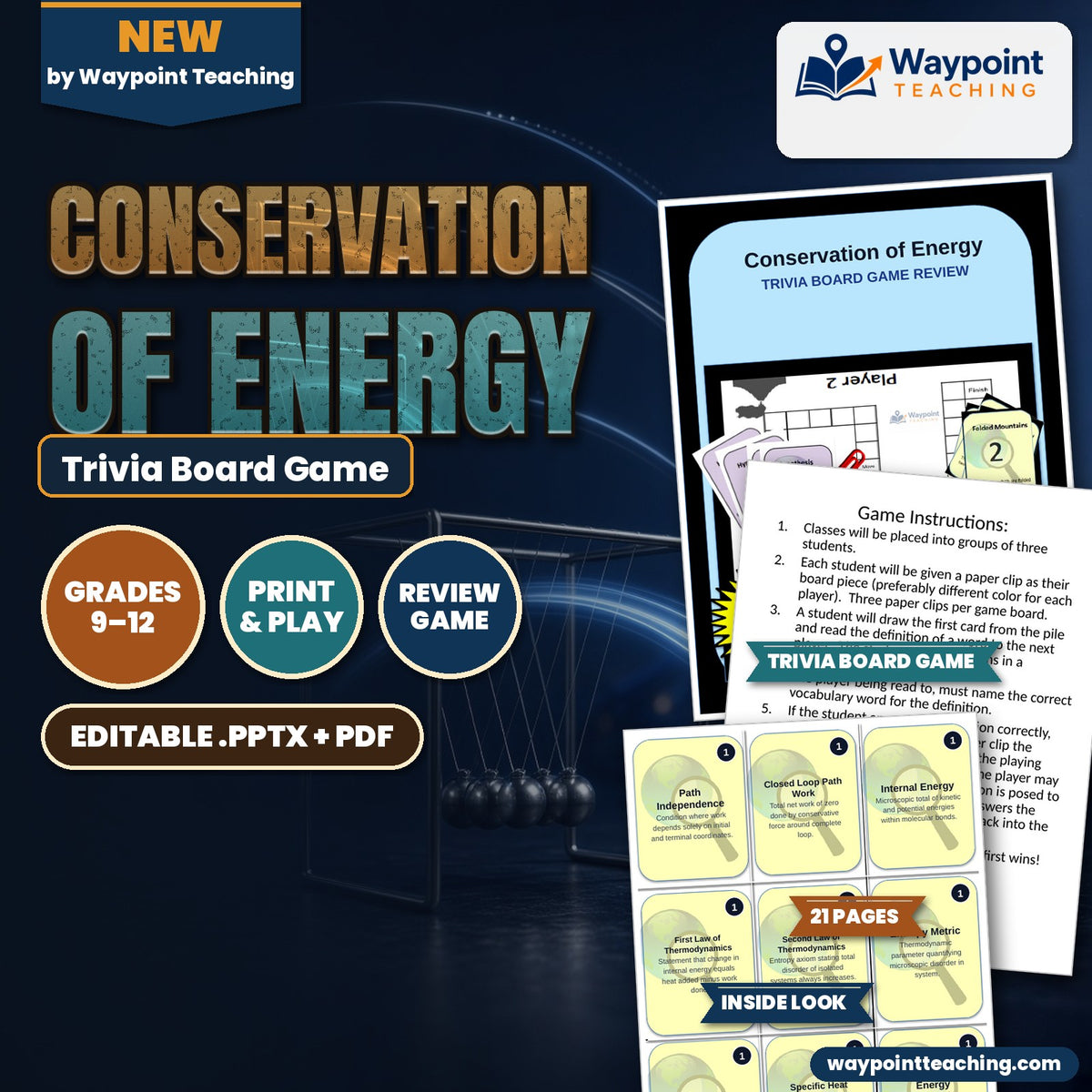 Conservation of Energy Trivia Board Game cover