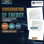 Conservation of Energy Vocabulary Words & Definitions cover