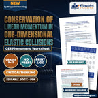 Conservation of Linear Momentum in One-Dimensional Elastic Collisions CER Phenomena Worksheet cover
