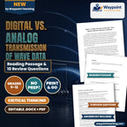 Digital vs. Analog Transmission of Wave Data Reading Worksheet cover