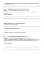 Electric Charge & Electric Fields Bell Ringers & Exit Tickets sample page