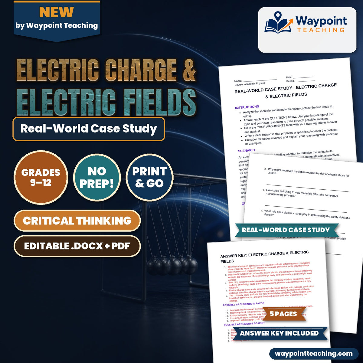 Electric Charge & Electric Fields Real-World Case Study cover