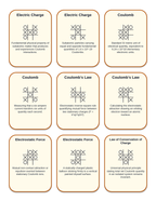 Electric Charge & Electric Fields Tic-Tac-Toe Review Game sample page