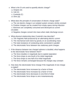 Electric Charge & Electric Fields Unit Test sample page