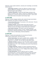 Electric Current & Voltage 5E Lesson Plan sample page