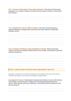 Electric Current & Voltage Phenomena-Based Lesson: Minimizing Ohmic Resistance Heating Losses Across Continental Distances Using Megavolt Ultra-High-Voltage DC Supergrids Student Response Sheet sample page