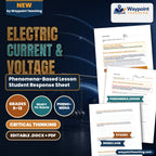 Electric Current & Voltage Phenomena-Based Lesson: Minimizing Ohmic Resistance Heating Losses Across Continental Distances Using Megavolt Ultra-High-Voltage DC Supergrids Student Response Sheet cover