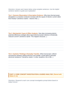 Electric Current & Voltage Scaffolded Phenomena-Based Lesson: Minimizing Ohmic Resistance Heating Losses Across Continental Distances Using Megavolt Ultra-High-Voltage DC Supergrids Student Response Sheet sample page