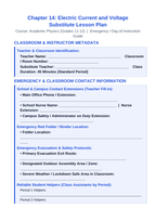 Electric Current & Voltage Substitute Lesson Plan sample page
