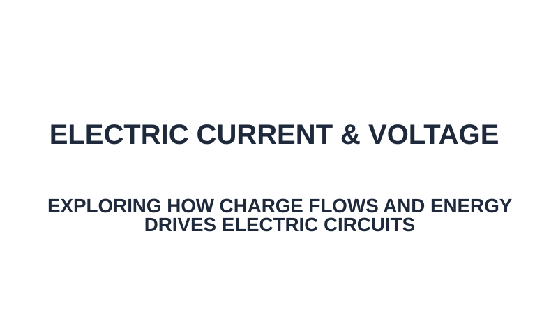 Electric Current & Voltage Substitute Slideshow & Teacher Guide sample page