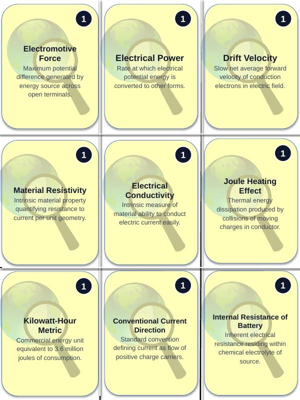 Electric Current & Voltage Trivia Board Game sample page