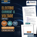 Electric Current & Voltage Unit Test cover