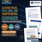 Electric Fields, Field Lines, and Equipotential Surfaces CER Phenomena Worksheet cover