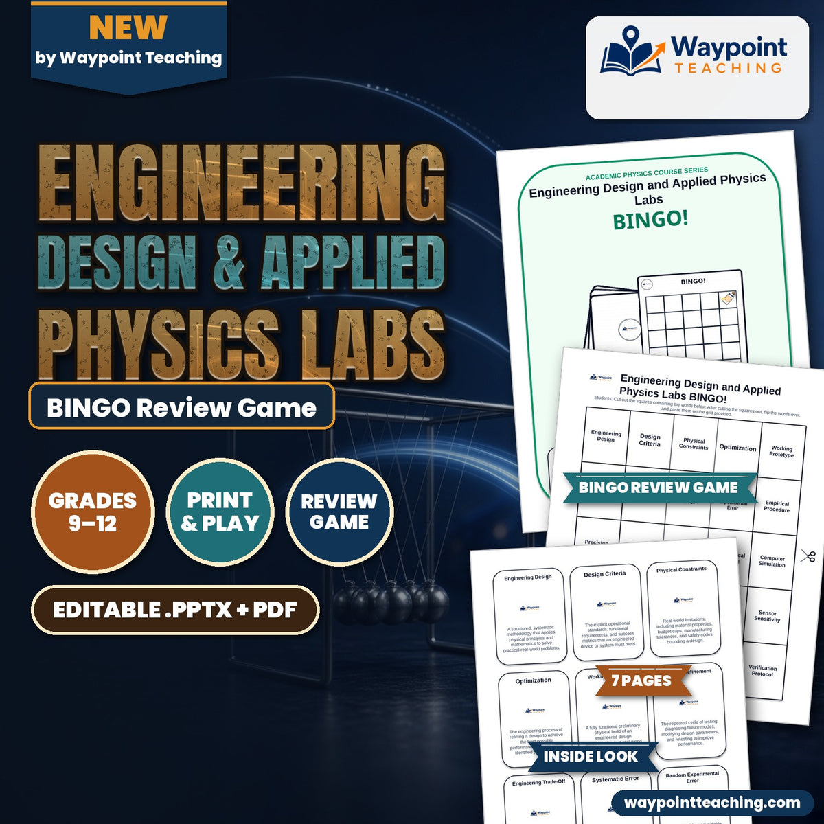 Engineering Design & Applied Physics Labs BINGO Review Game cover