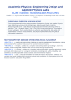 Engineering Design & Applied Physics Labs CER Task Cards sample page