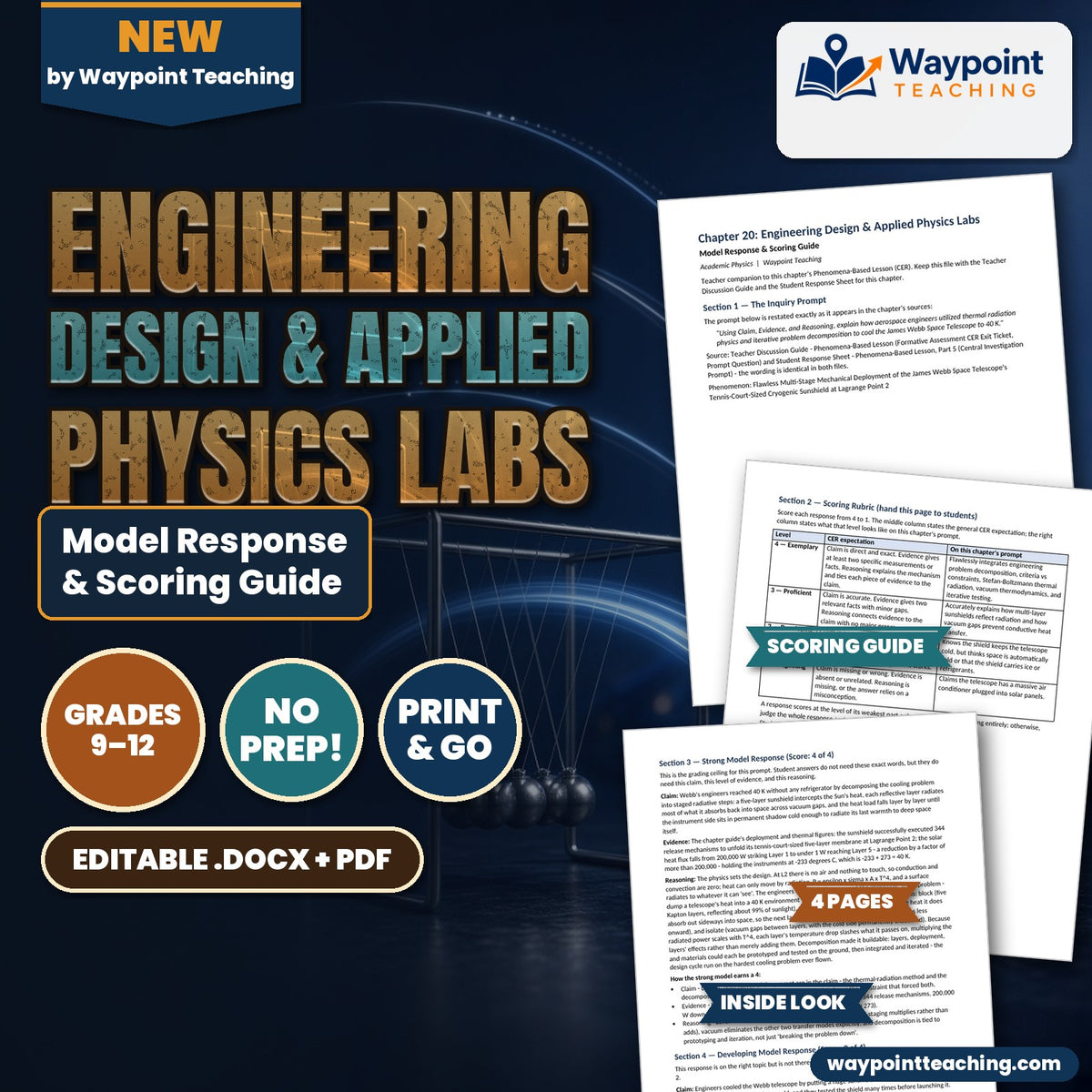 Engineering Design & Applied Physics Labs Model Response & Scoring Guide cover