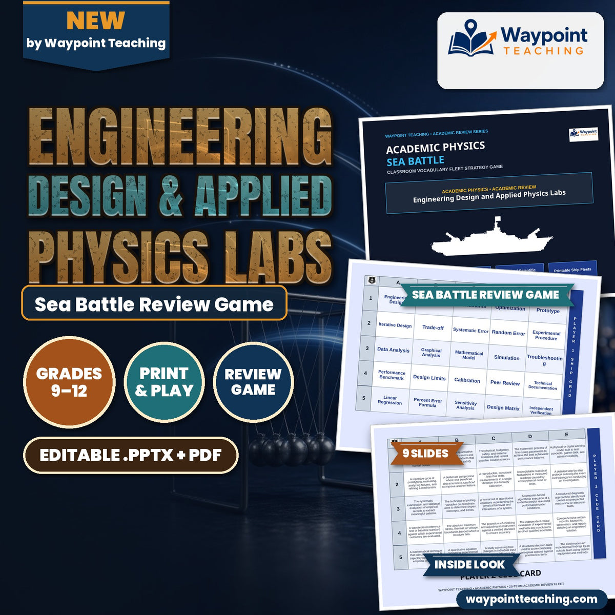 Engineering Design & Applied Physics Labs Sea Battle Review Game cover