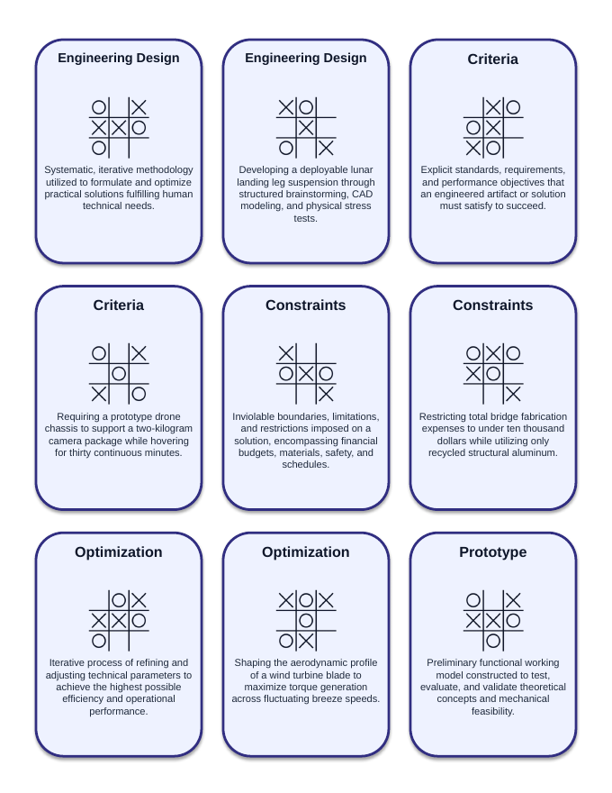 Engineering Design & Applied Physics Labs Tic-Tac-Toe Review Game sample page