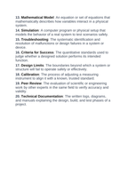 Engineering Design & Applied Physics Labs Vocabulary Words & Definitions sample page