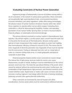 Evaluating Constraints of Nuclear Power Generation Reading Worksheet sample page