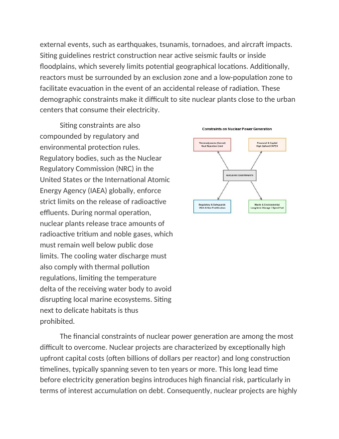 Evaluating Constraints of Nuclear Power Generation Reading Worksheet sample page