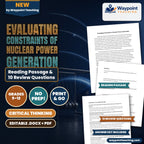 Evaluating Constraints of Nuclear Power Generation Reading Worksheet cover