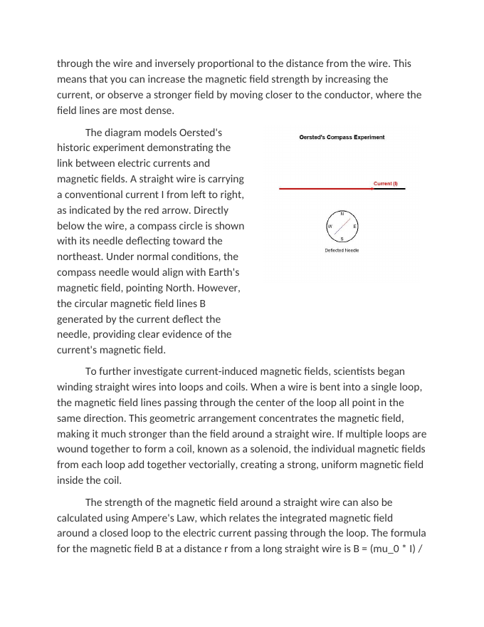 Evidence of Magnetic Fields from Electric Currents Reading Worksheet sample page