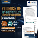 Evidence of Magnetic Fields from Electric Currents Reading Worksheet cover