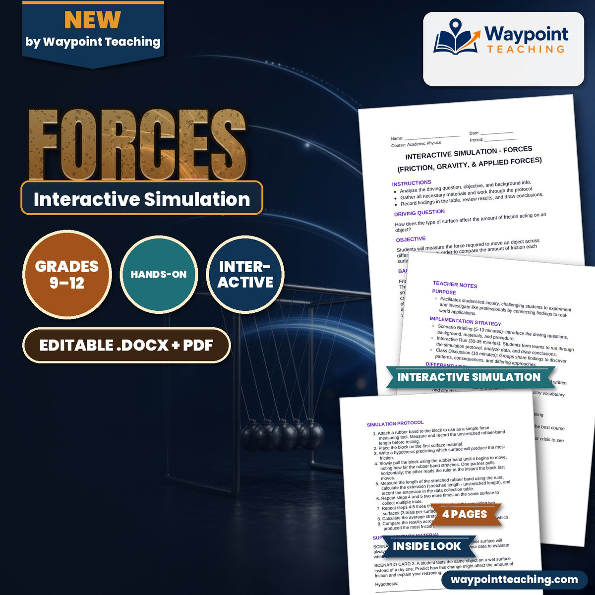 Forces: Friction, Gravity, & Applied Forces Interactive Simulation cover
