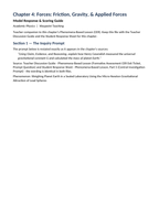 Forces: Friction, Gravity, & Applied Forces Model Response & Scoring Guide sample page