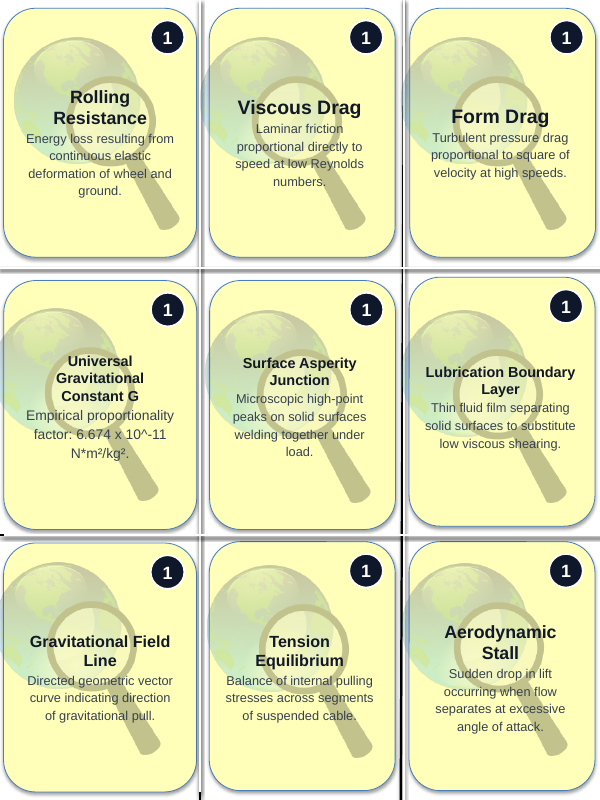 Forces: Friction, Gravity, & Applied Forces Trivia Board Game sample page