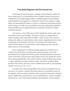Free Body Diagrams and the Second Law Reading Worksheet sample page