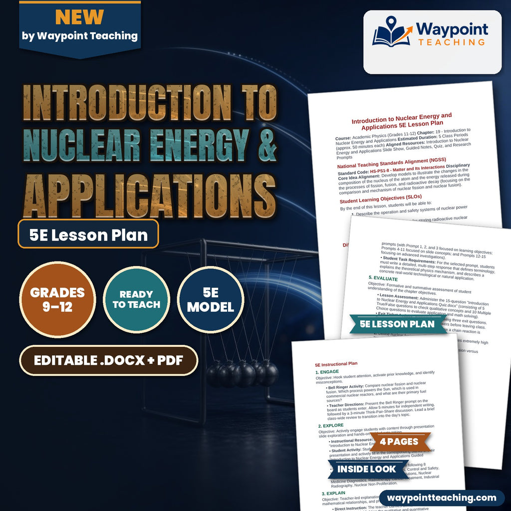 Introduction to Nuclear Energy & Applications 5E Lesson Plan cover
