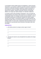 Introduction to Nuclear Energy & Applications Spanish Reading Passage & Comprehension Questions sample page